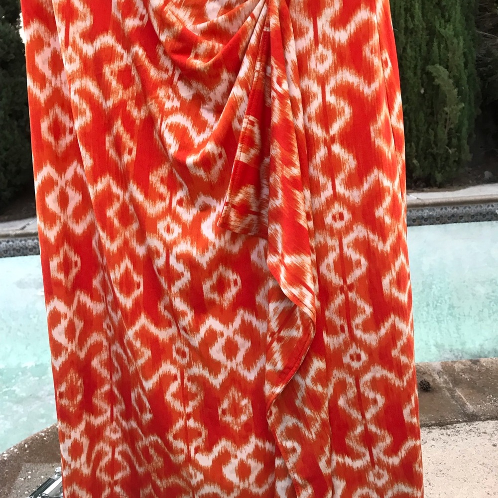 MICHAEL Michael Kors Vibrant Orange and Cream Dress - Picture 4 of 6